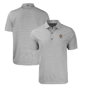 Men's Cutter & Buck Heather Gray Tennessee Volunteers Big & Tall Forge Eco Stripe Stretch Recycled Polo