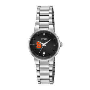Women's Citizen Watch Silver Syracuse Orange Black Dial Stainless Steel Watch