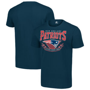 Men's Starter Navy New England Patriots 80s Inspired Team Logo T-Shirt