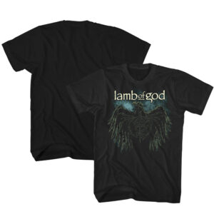 Men's Franchise Club Black Lamb of God Crow T-Shirt