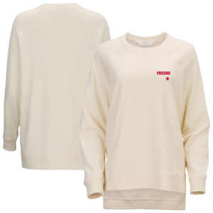 Women's  Natural Fresno Grizzlies French Terry Harlow Pullover Sweatshirt