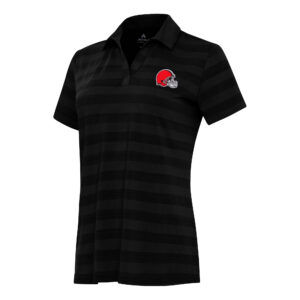 Women's Antigua  Black Cleveland Browns Tunnel Polo