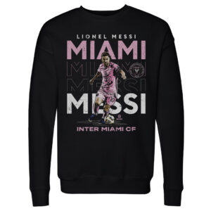 Men's 500 Level Lionel Messi Black Inter Miami CF Miami Pullover Sweatshirt