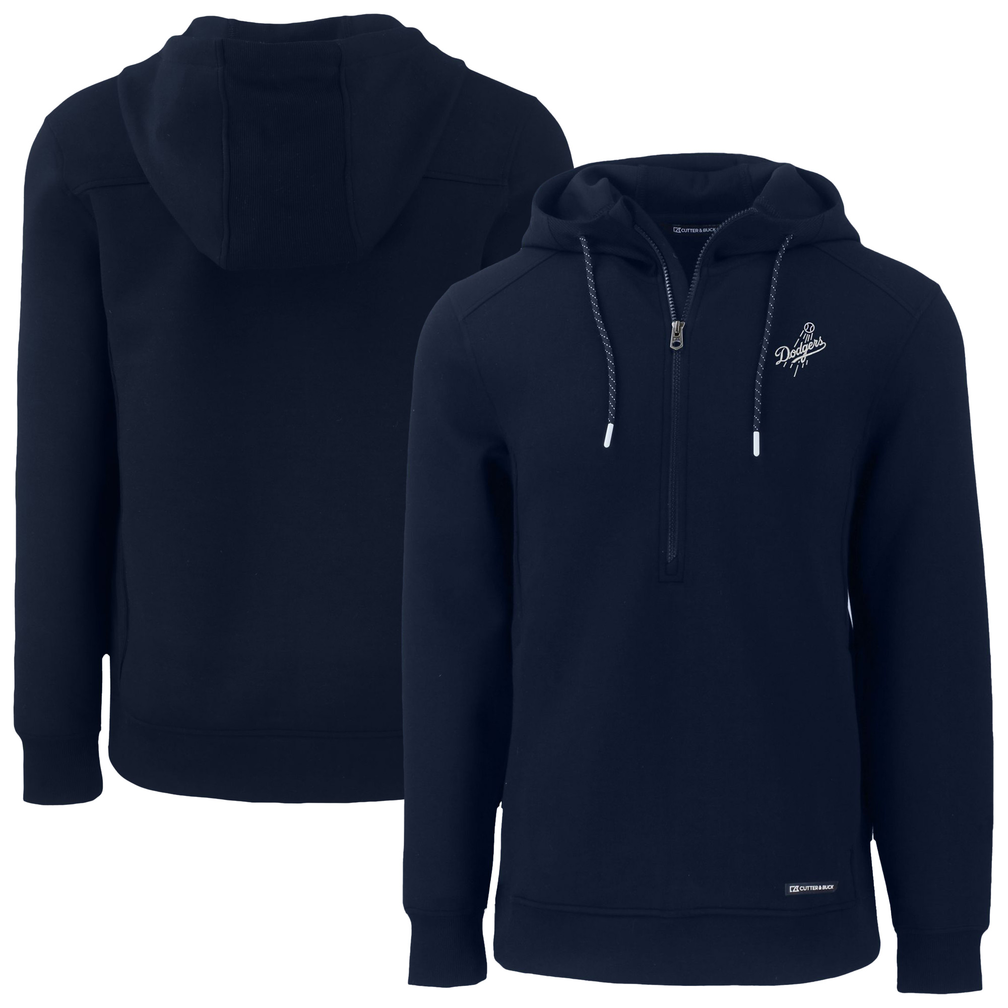 Women's Antigua Heather Gray/Navy UConn Huskies Victory Raglan Sleeve Pullover Hoodie - Image 2