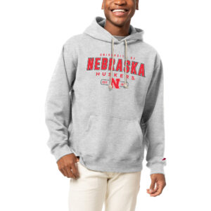 Men's League Collegiate Wear Heather Gray Nebraska Huskers Essentials 2.0 Fleece Pullover Hoodie