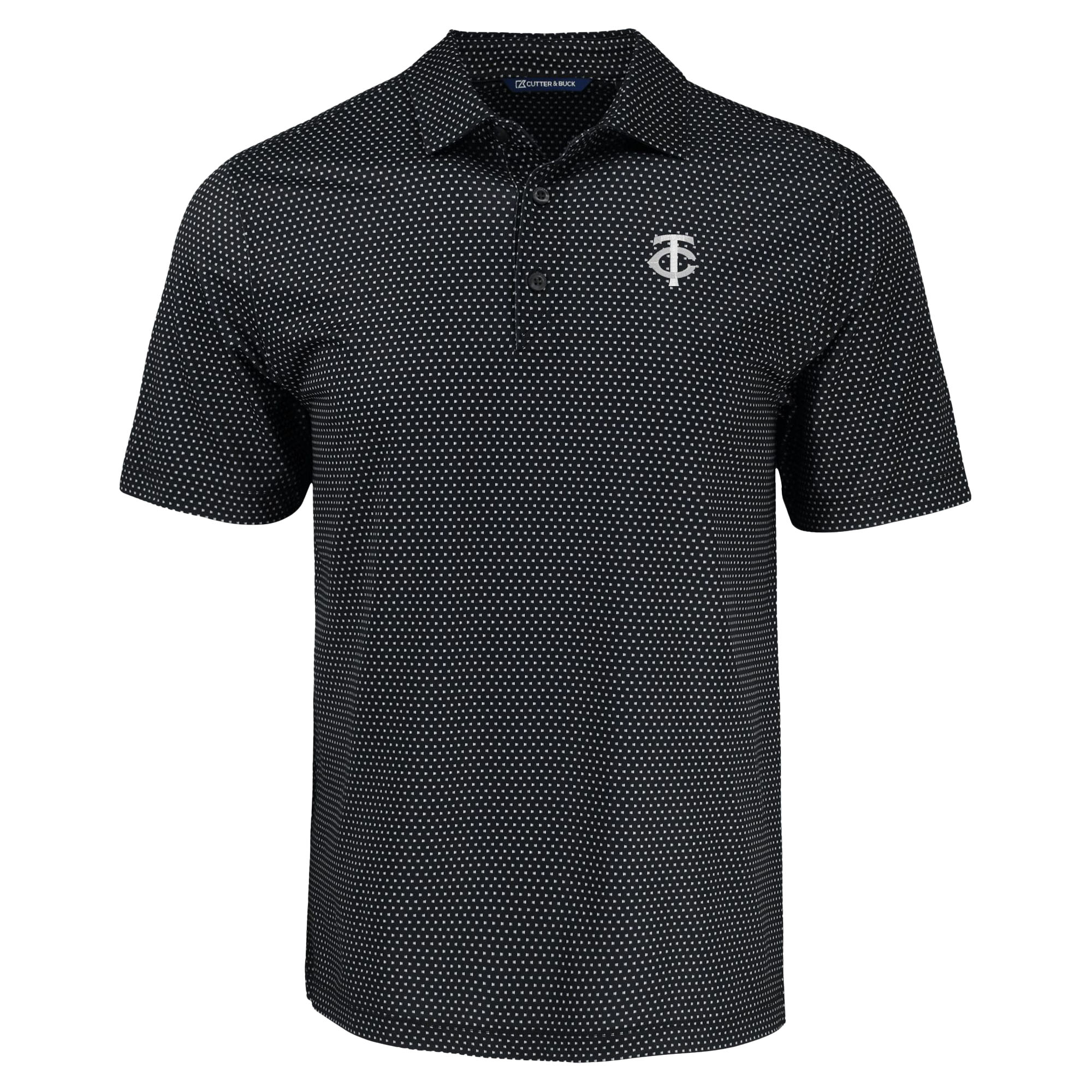 Men's Cutter & Buck Black Minnesota Twins Pike Eco Shadow Check Print - Image 8
