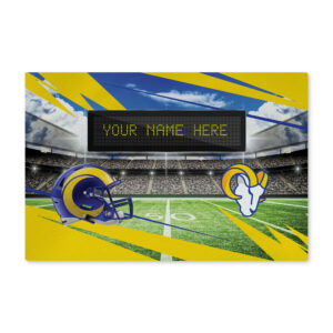 The Northwest Group Los Angeles Rams Scoreboard Personalized 20" x 32" Washable Rug