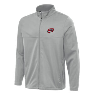 Men's Antigua Gray Western Kentucky Hilltoppers Links 2 Full-Zip Golf Jacket