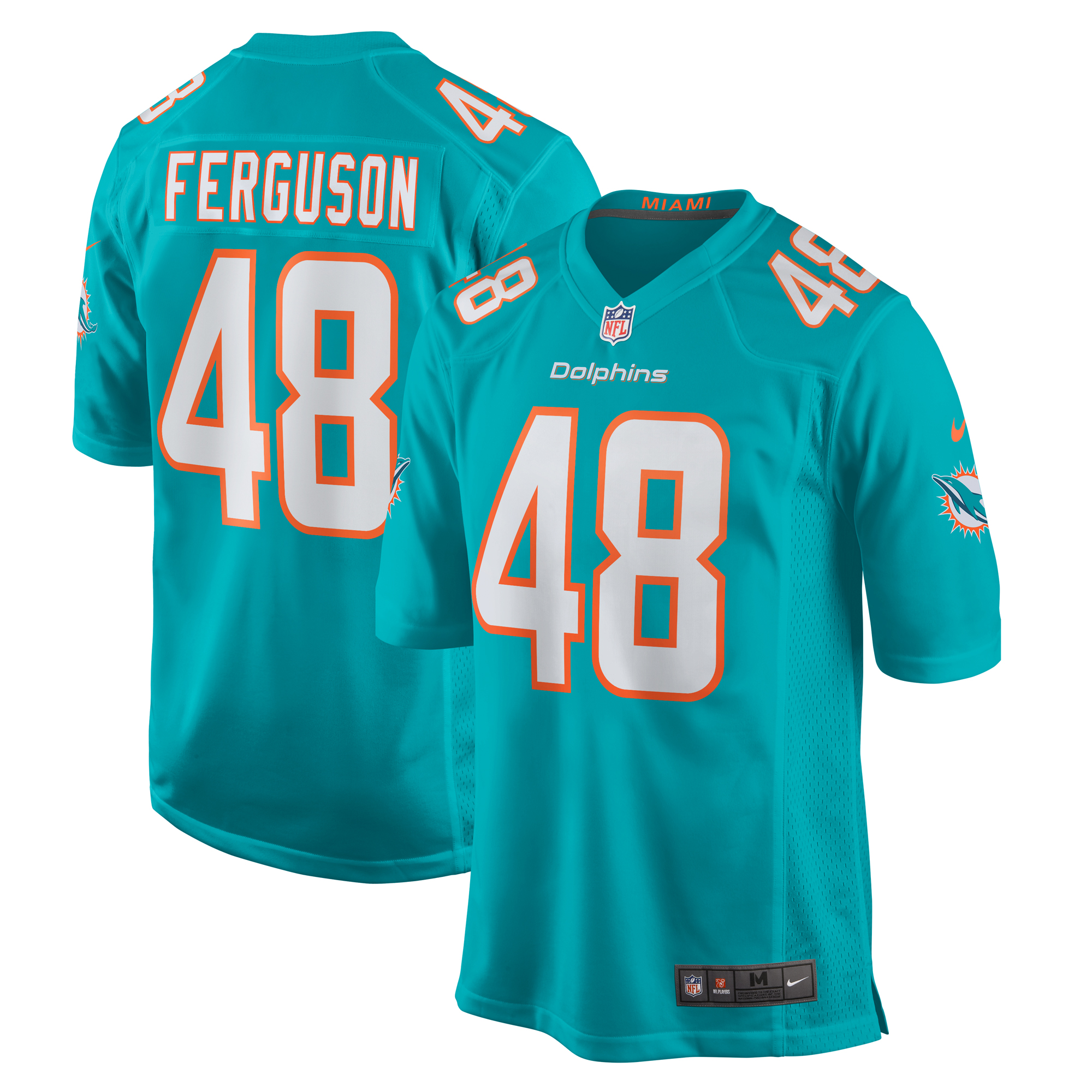 Men's Nike Blake Ferguson Aqua Miami Dolphins Game Jersey