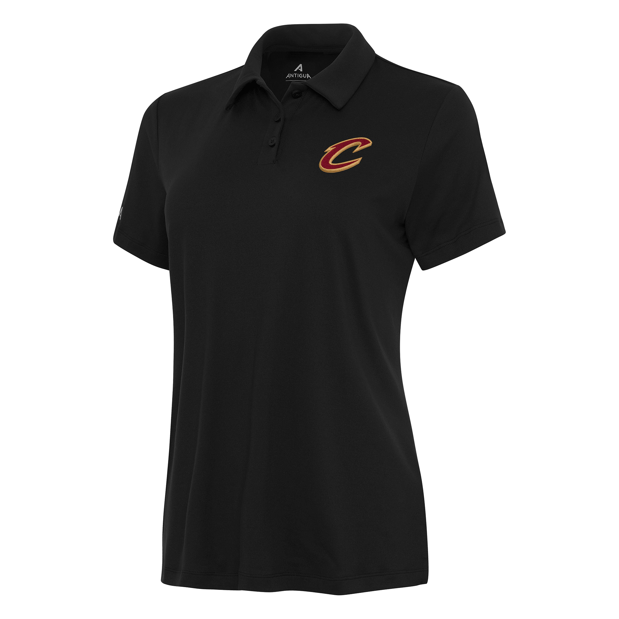 Women's Antigua Black Cleveland Cavaliers Reprocess Polo