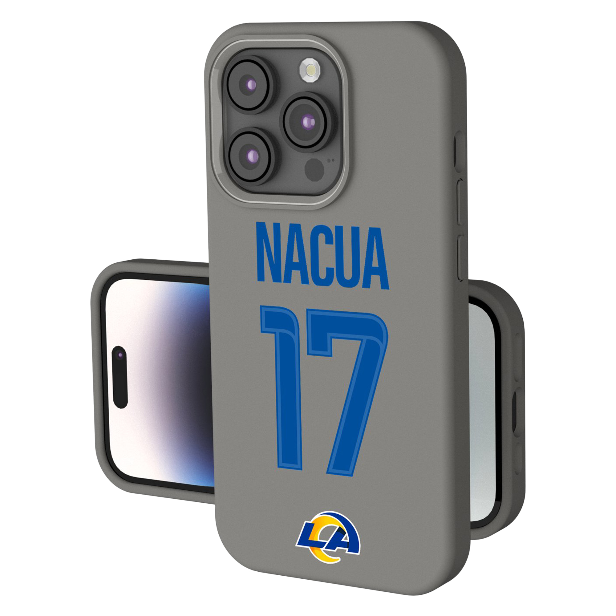 Keyscaper Puka Nacua Gray Los Angeles Rams Ready Soft Touch iPhone Case