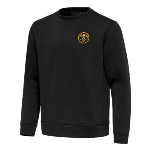Men's Antigua  Black Denver Nuggets Relevant Pullover Sweatshirt