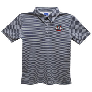 Toddler Vive La Fete Navy Samford Bulldogs Pencil Stripe Polo