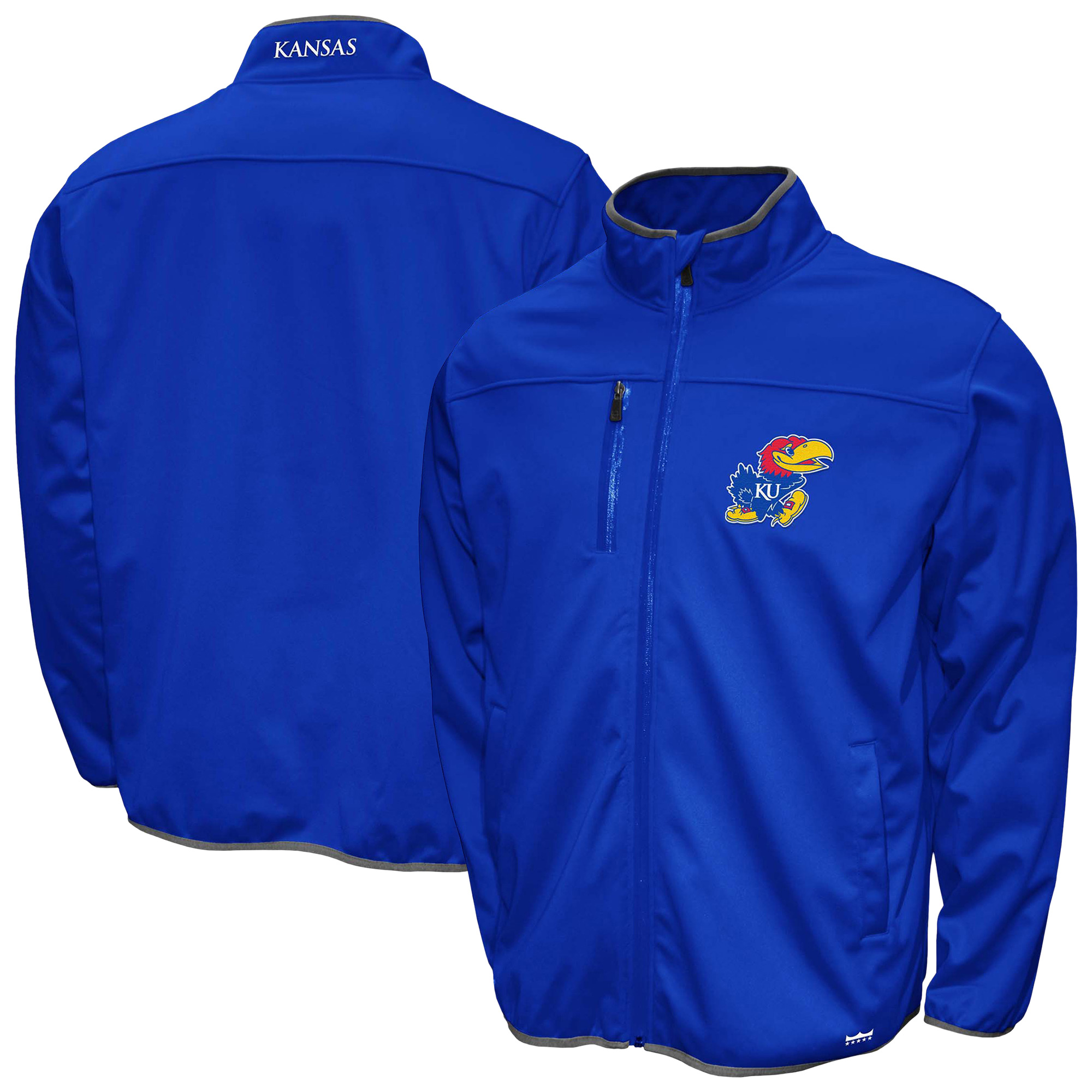 Men's Franchise Club Royal Kansas Jayhawks FC Softshell Full-Zip Jacket