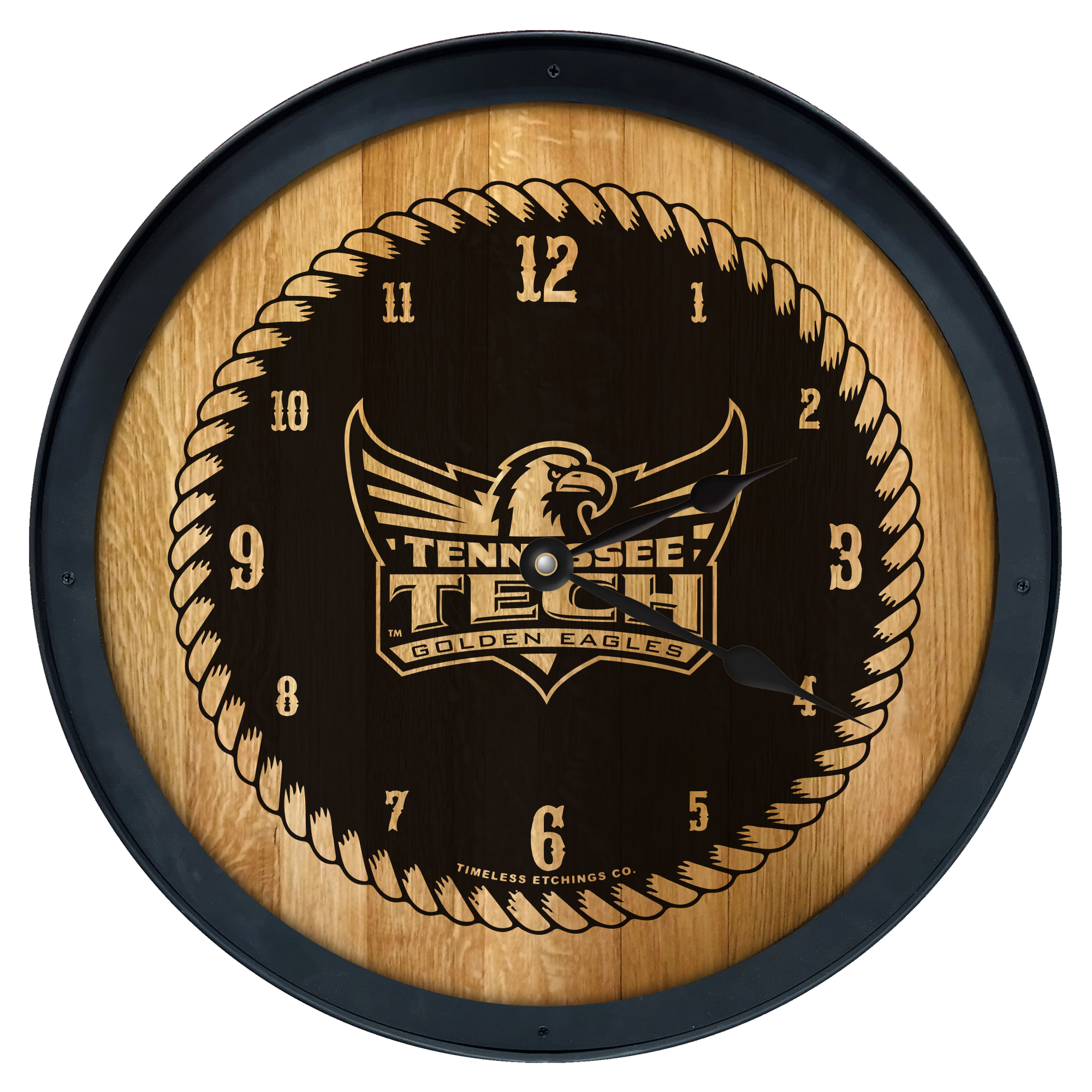 Brown Tennessee Tech Golden Eagles 2' Barrelhead Clock