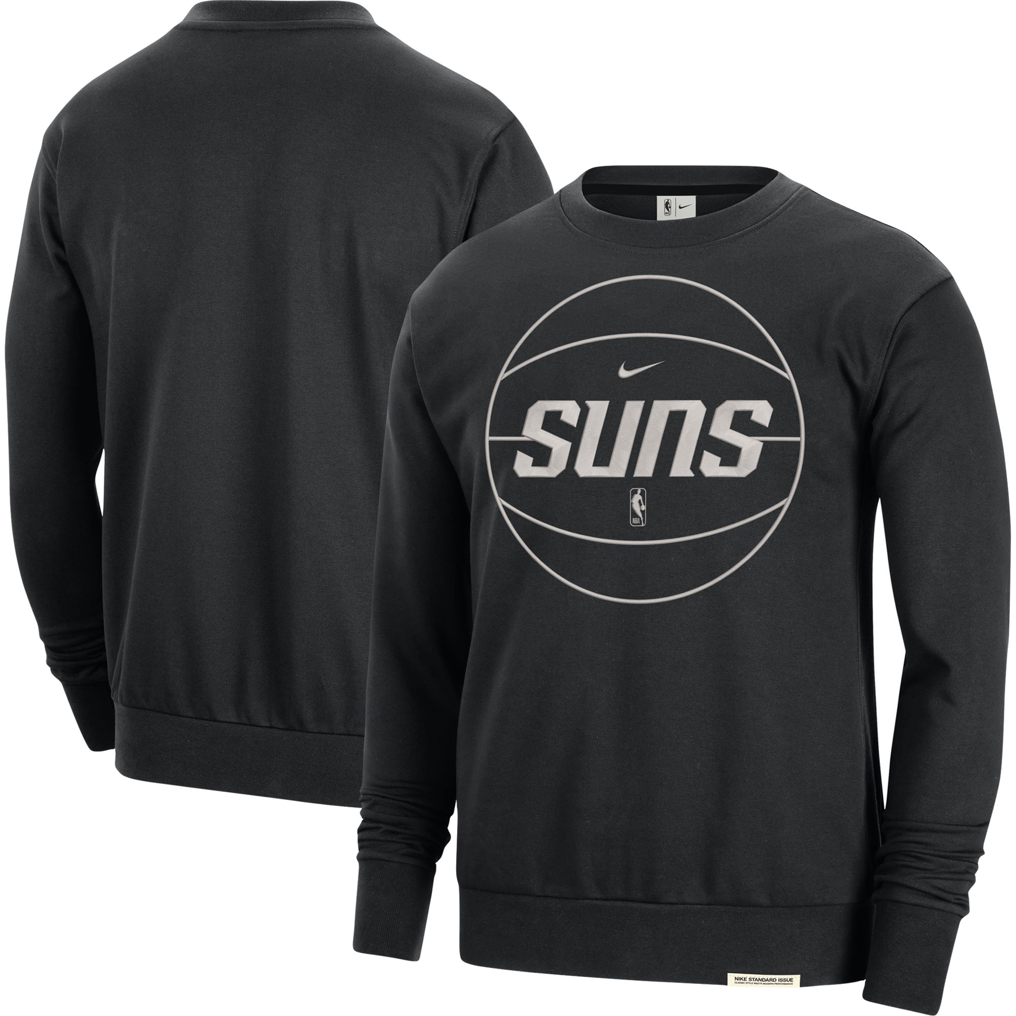 Men's Nike Black Phoenix Suns 2023/24 Authentic Standard Issue Travel Performance Pullover Sweatshirt - Image 2