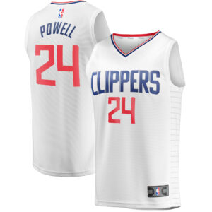 Men's Fanatics Norman Powell White LA Clippers Fast Break Player Jersey - Association Edition