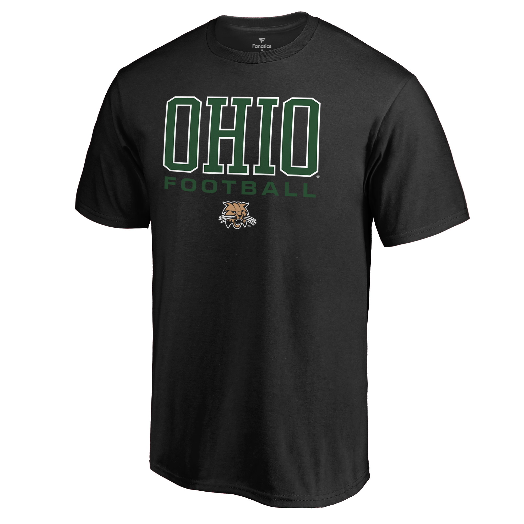Men's Black Ohio Bobcats True Sport Football T-Shirt
