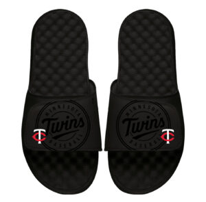 Minnesota Twins ISlide Youth MLB Tonal Pop Slide Sandals - Black