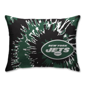 New York Jets Tie Dye Plush Bed Pillow - Green