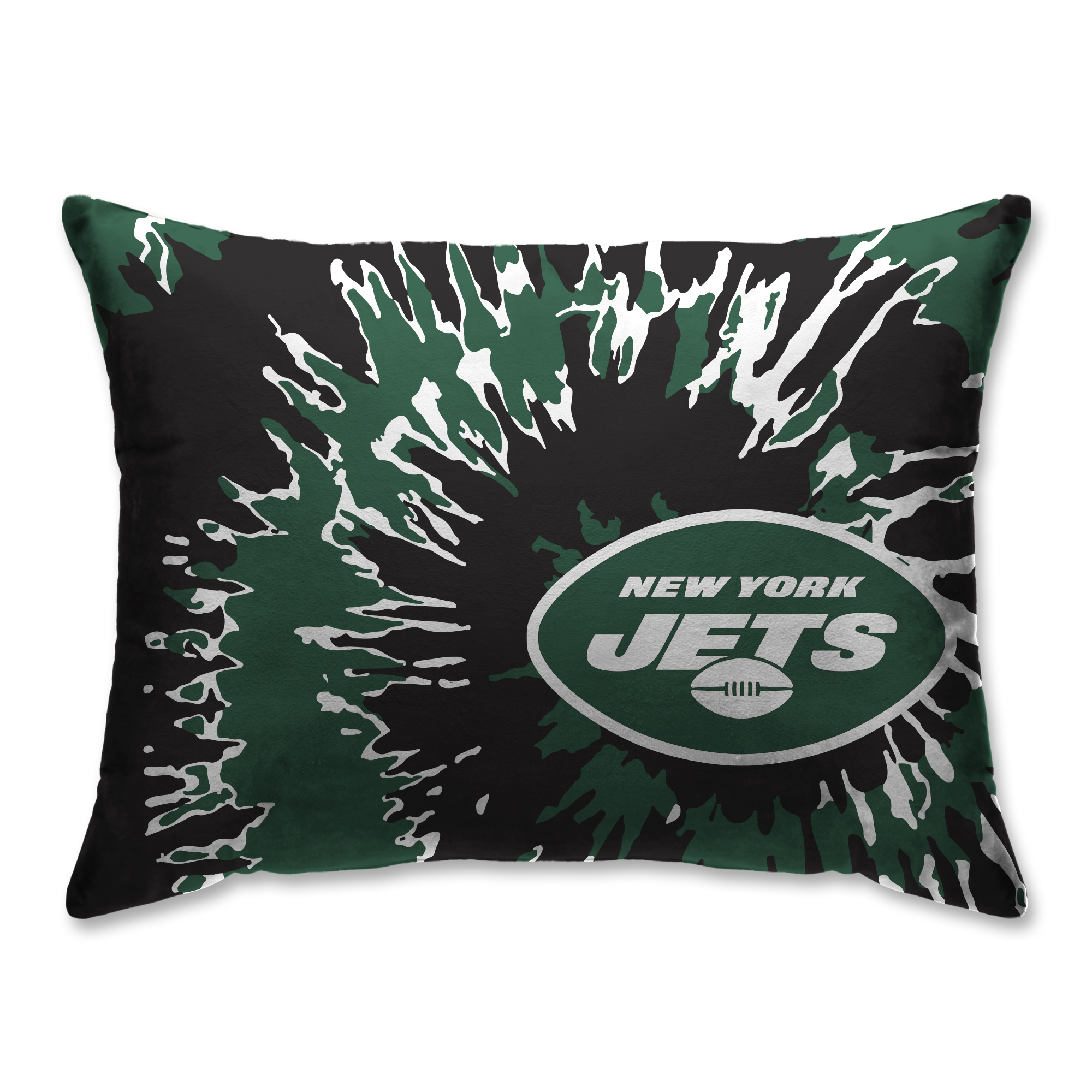 New York Jets Tie Dye Plush Bed Pillow - Green