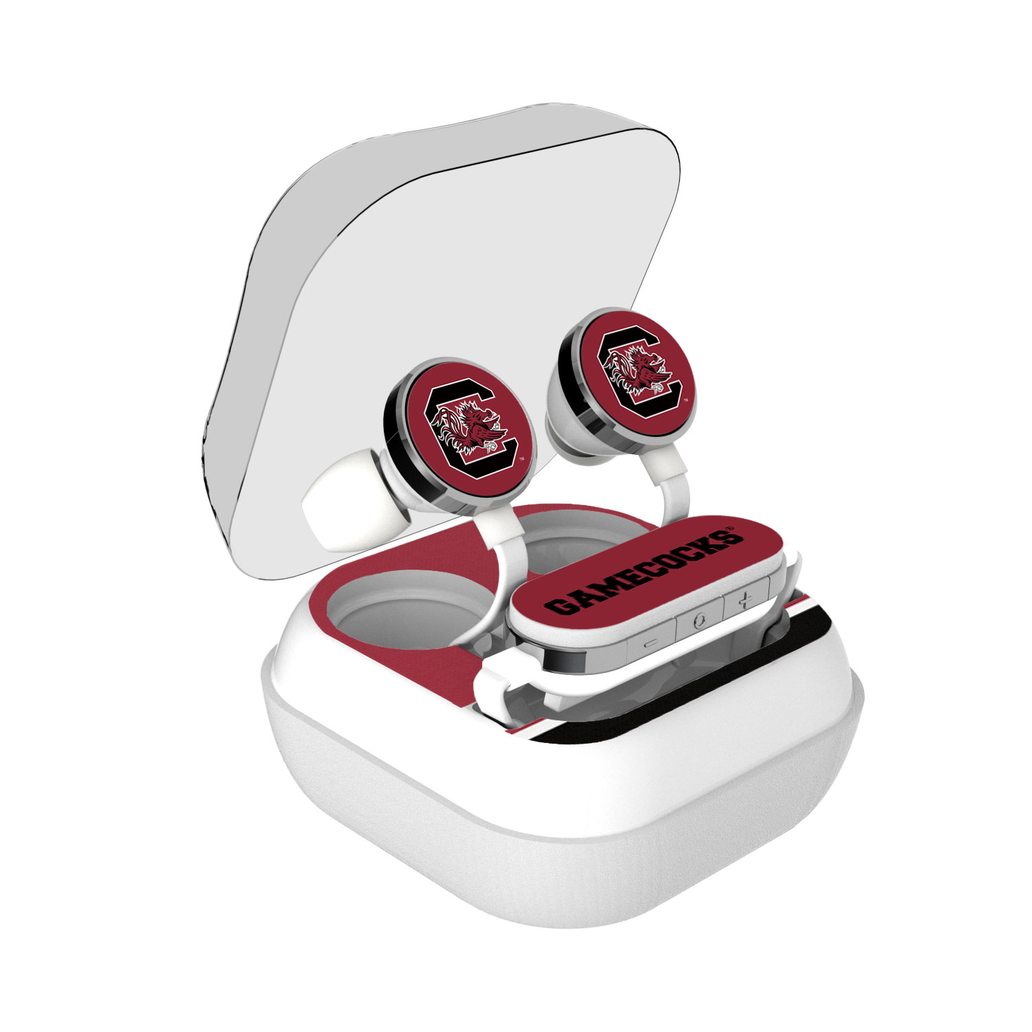 South Carolina Gamecocks Stripe Design Wireless Earbuds