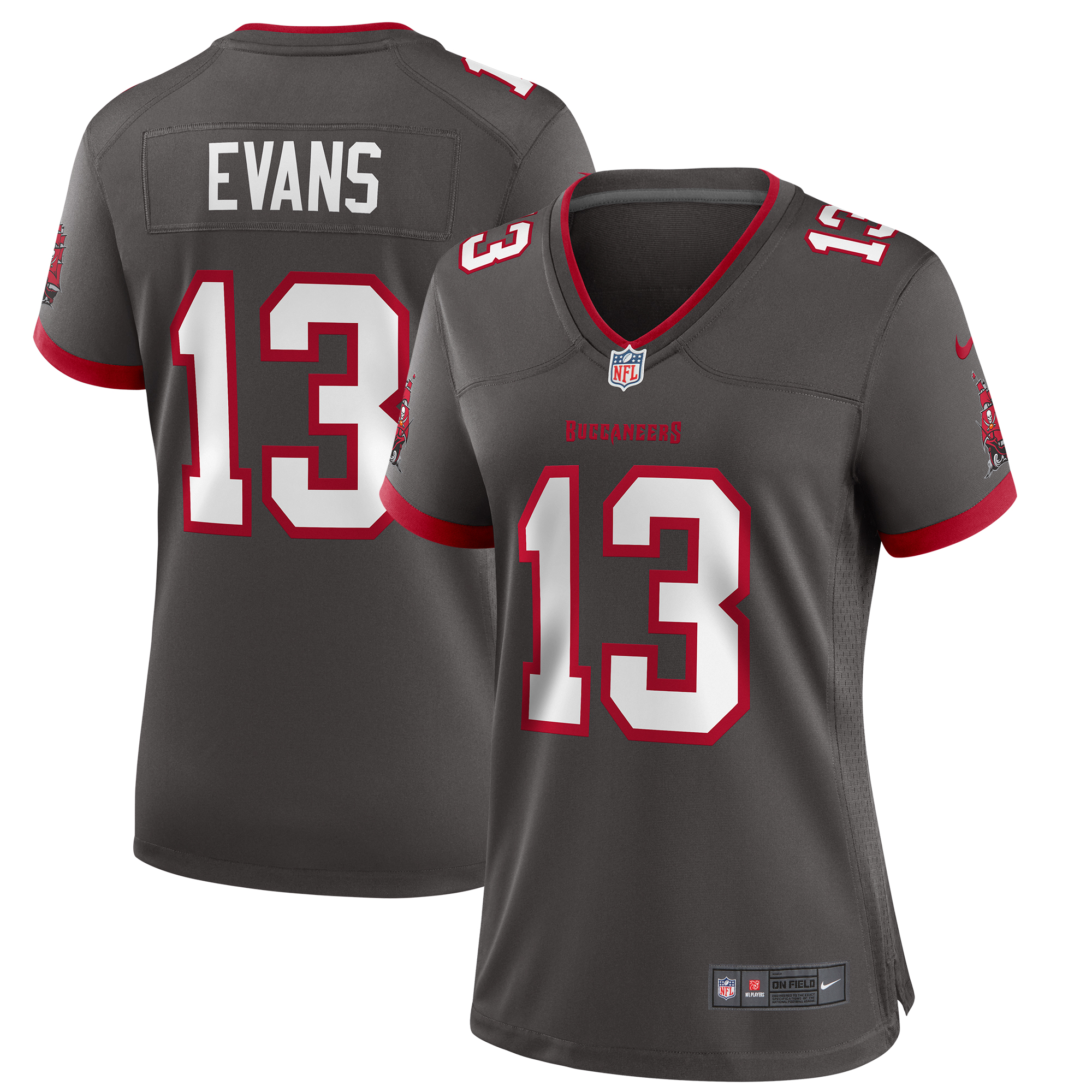 Women's Nike Mike Evans Pewter Tampa Bay Buccaneers Alternate Game Jersey - Image 5