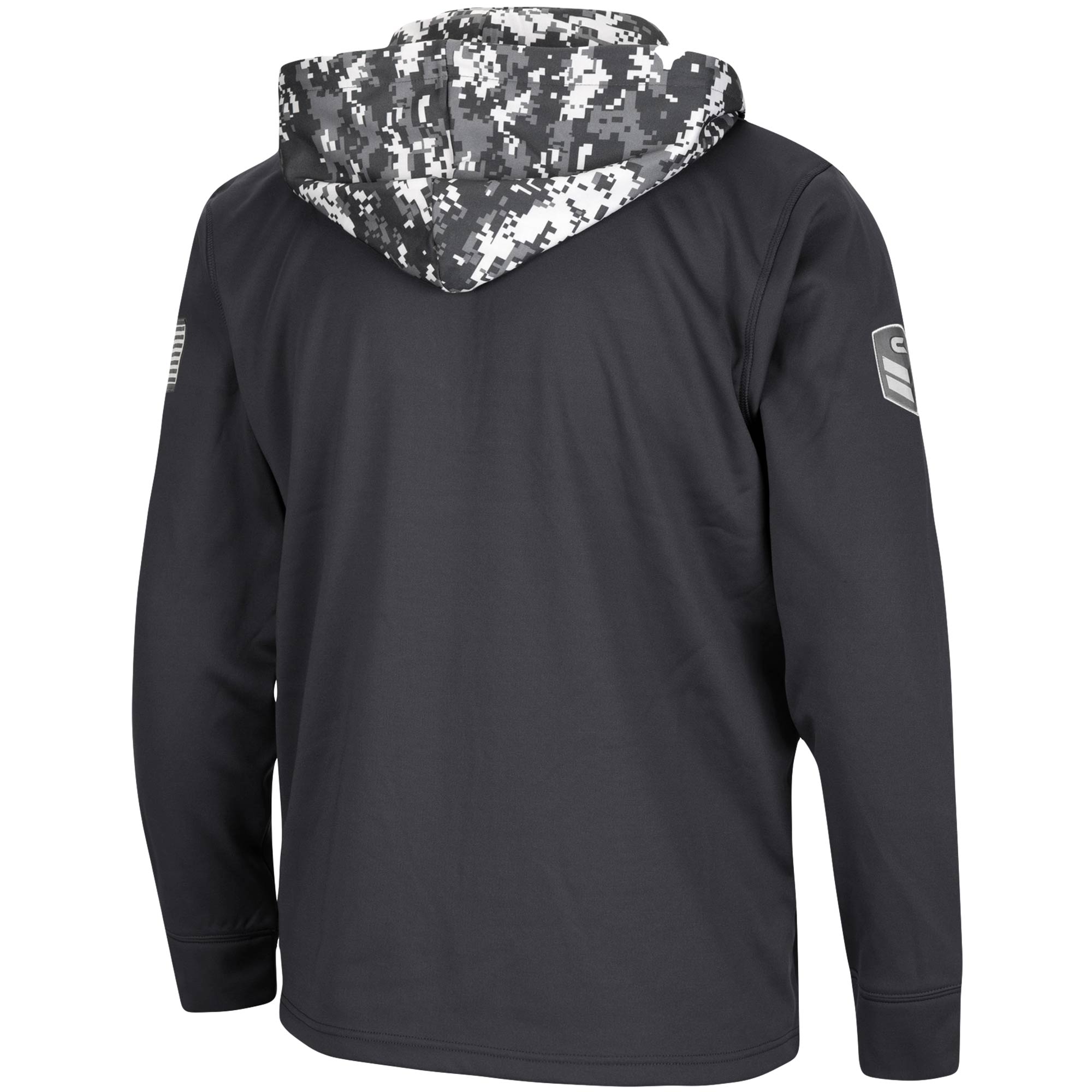 Men's Colosseum Charcoal Arizona State Sun Devils OHT Military Appreciation Digi Camo Quarter-Zip Hoodie - Image 5