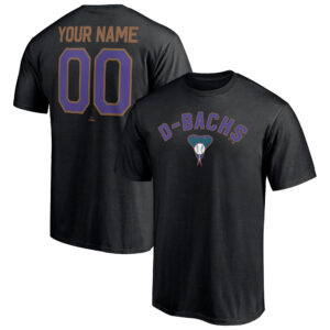 Men's Black Arizona Diamondbacks Cooperstown Winning Streak Personalized Name & Number T-Shirt