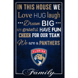 Florida Panthers 17'' x 26'' In This House Sign