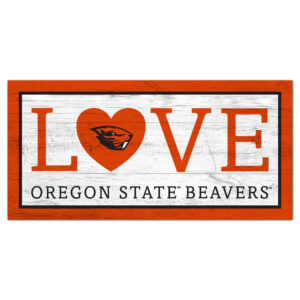 Oregon State Beavers 6'' x 12'' Team Love Sign