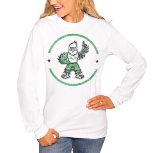 Women's White North Dakota End Zone Long Sleeve T-Shirt