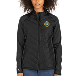 Women's Antigua Black XULA Gold Altitude Full-Zip Puffer Jacket