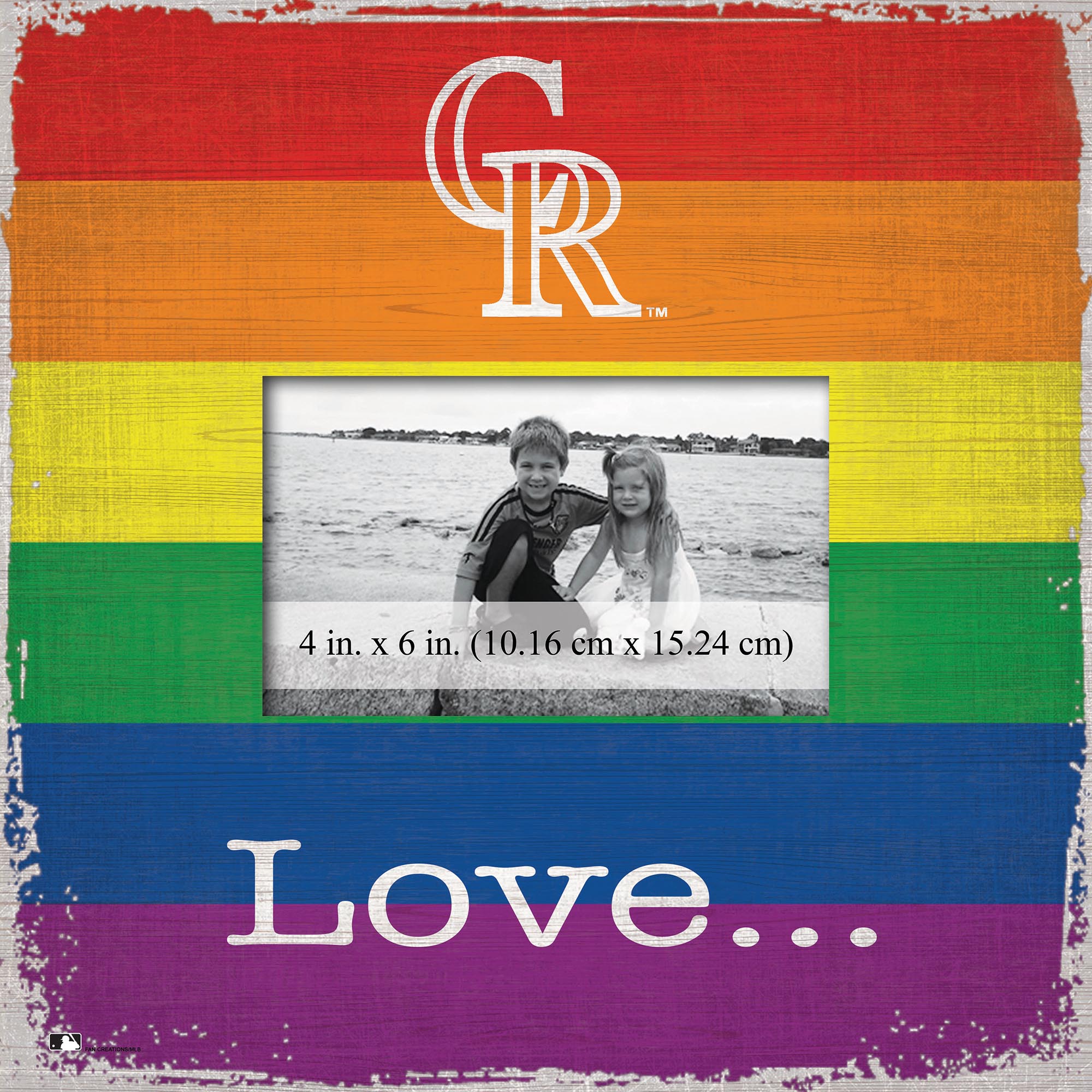Colorado Rockies 10'' x 10'' Love Pride Frame