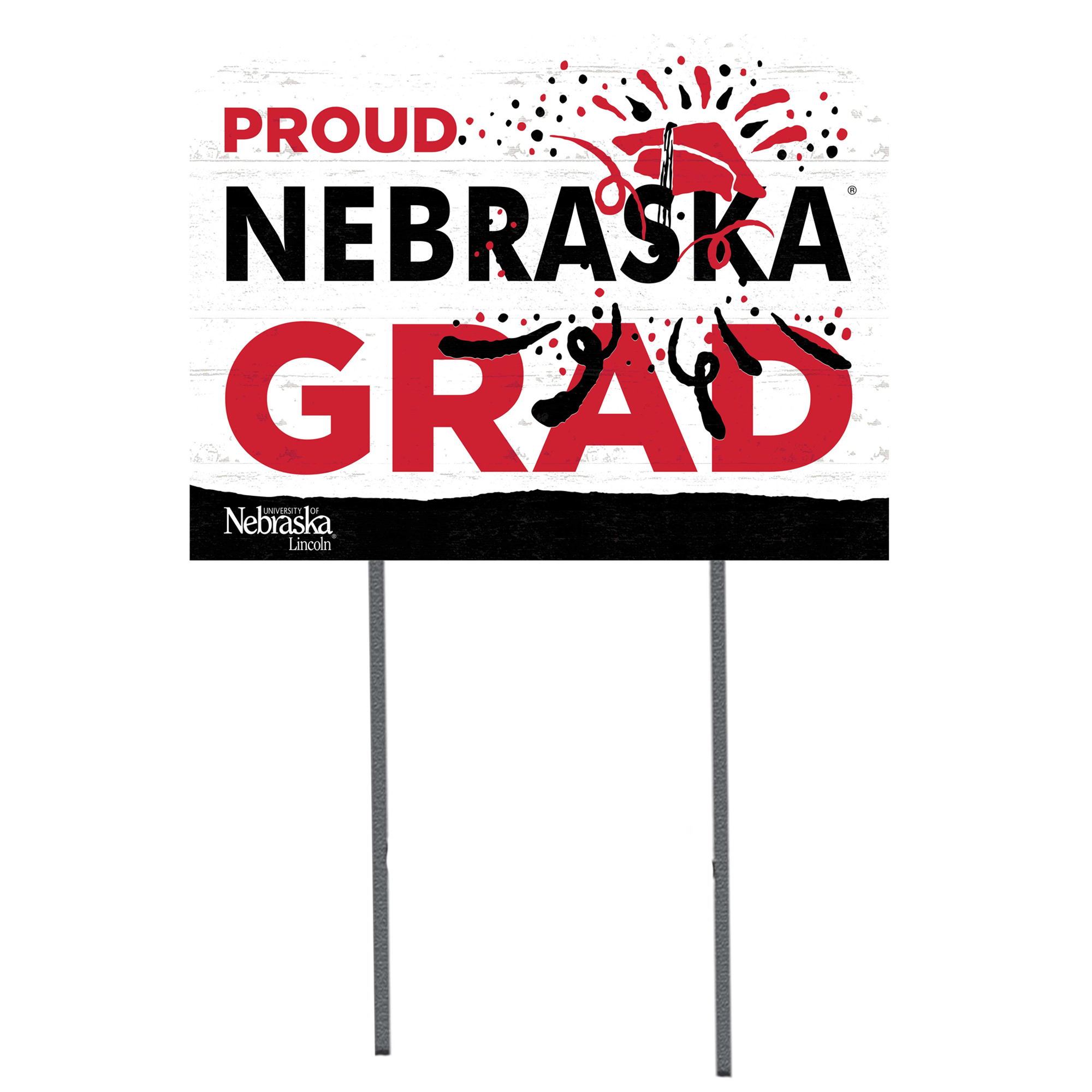 Nebraska Huskers 18'' x 24'' Proud Grad Yard Sign - Image 4