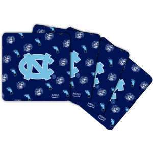 North Carolina Tar Heels Four-Pack Square Repeat Coaster Set