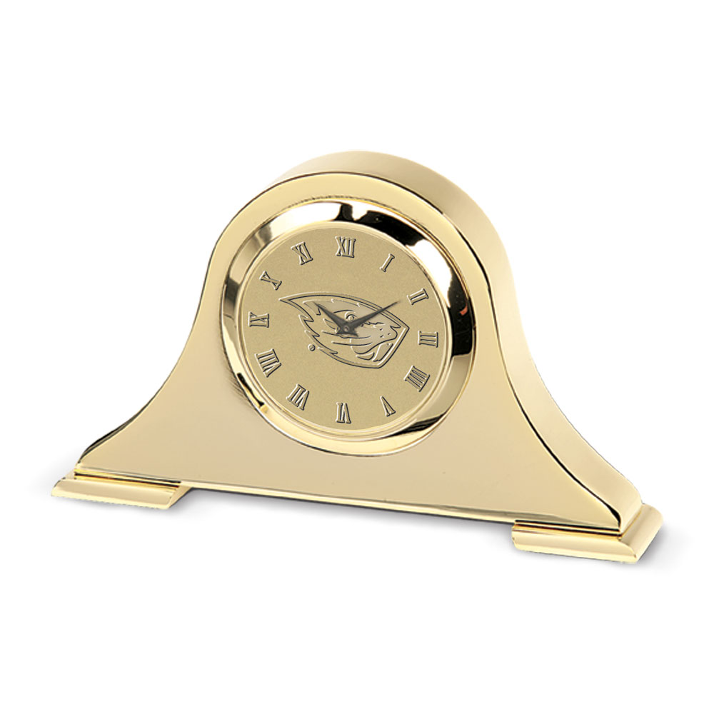 Oregon State Beavers Gold Napoleon Desk Clock