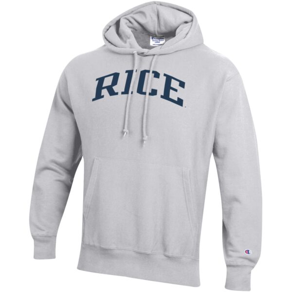 Men's Champion Heathered Gray Rice Owls Reverse Weave Fleece Pullover Hoodie - Image 6