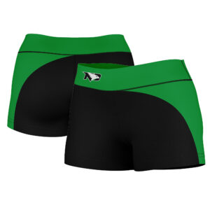 Women's Black/Kelly Green North Dakota Plus Size Curve Side Shorts
