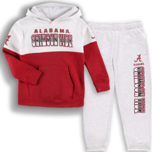 Preschool Heather Gray/Crimson Alabama Crimson Tide Playmaker Pullover Hoodie & Pants Set