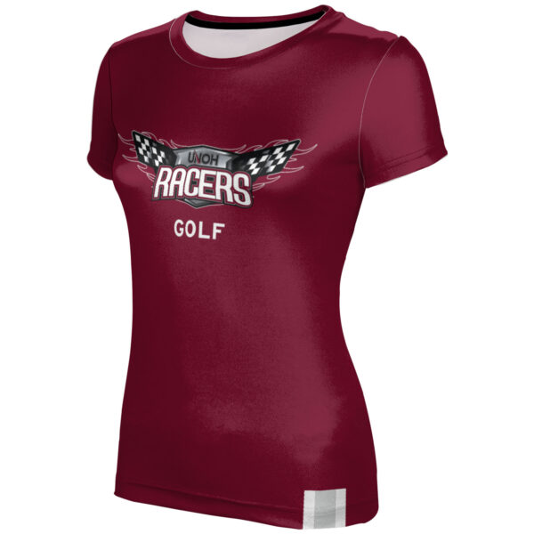 Women's Burgundy Northwestern Ohio Racers Golf T-Shirt - Image 6