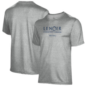 Men's Gray Lenoir Community College Music Name Drop T-Shirt