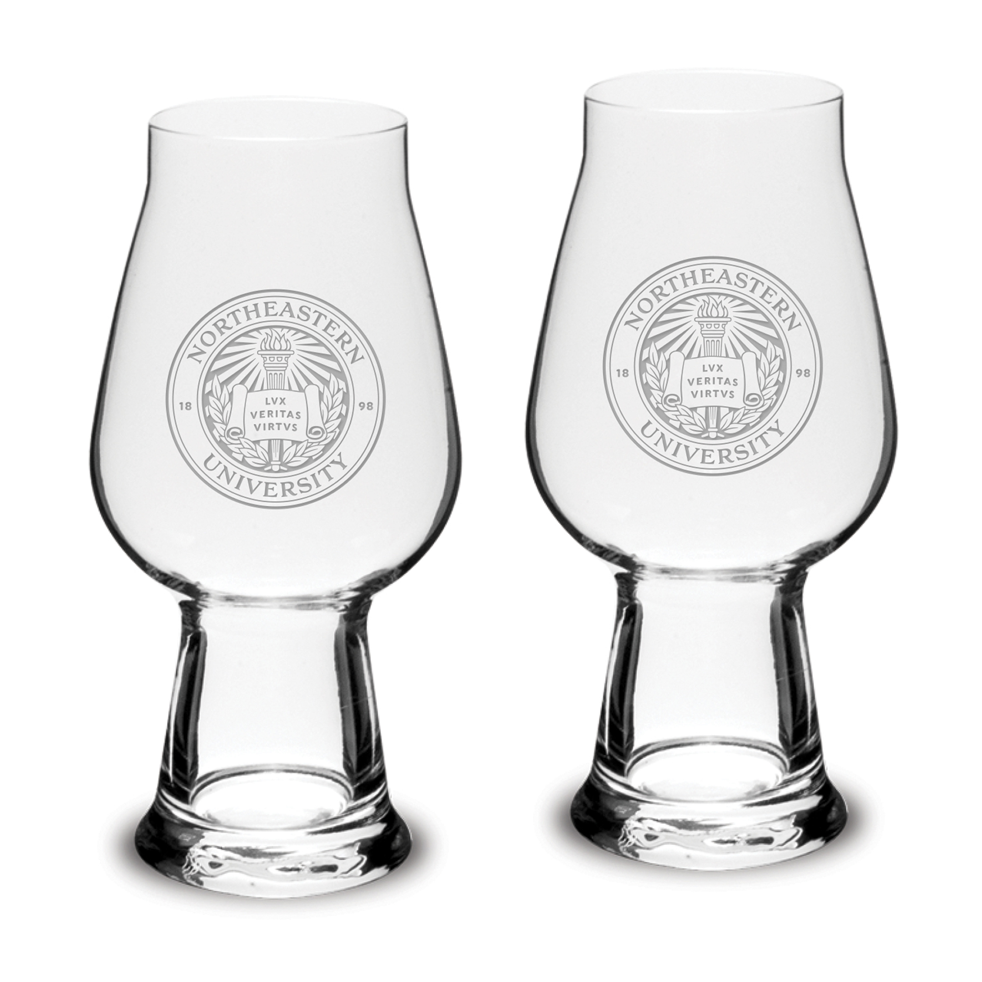 Northeastern Huskies 2-Piece 18.25oz. Luigi Bormioli IPA Glass Set