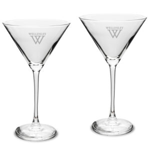 Wellesley Blue Two-Piece Traditional 10oz. Martini Glass Set