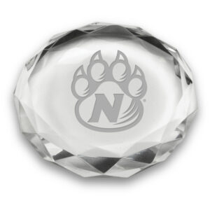 Northwest Missouri State Bearcats 3'' Optic Crystal Faceted Paperweight