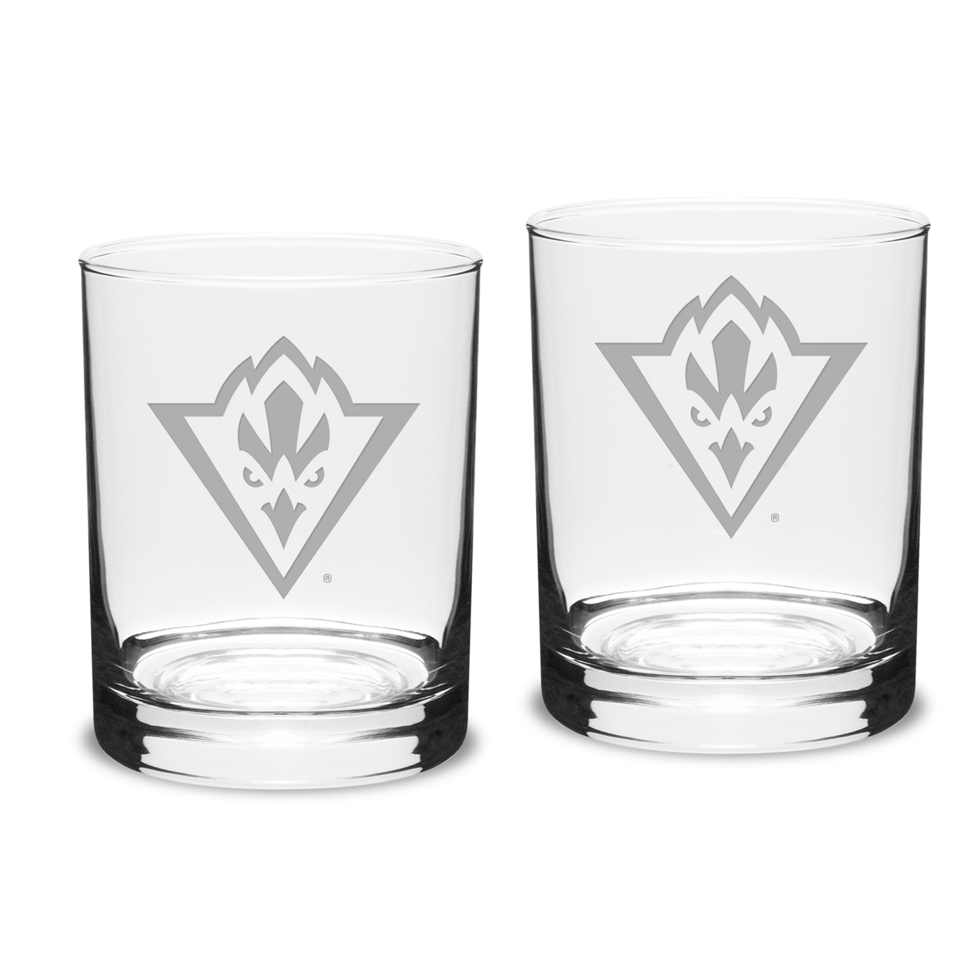 UNC Wilmington Seahawks 14oz. 2-Piece Classic Double Old-Fashioned Glass Set