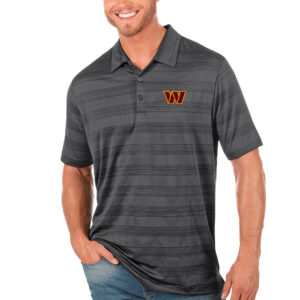 Men's Antigua Charcoal Washington Commanders Compass Polo