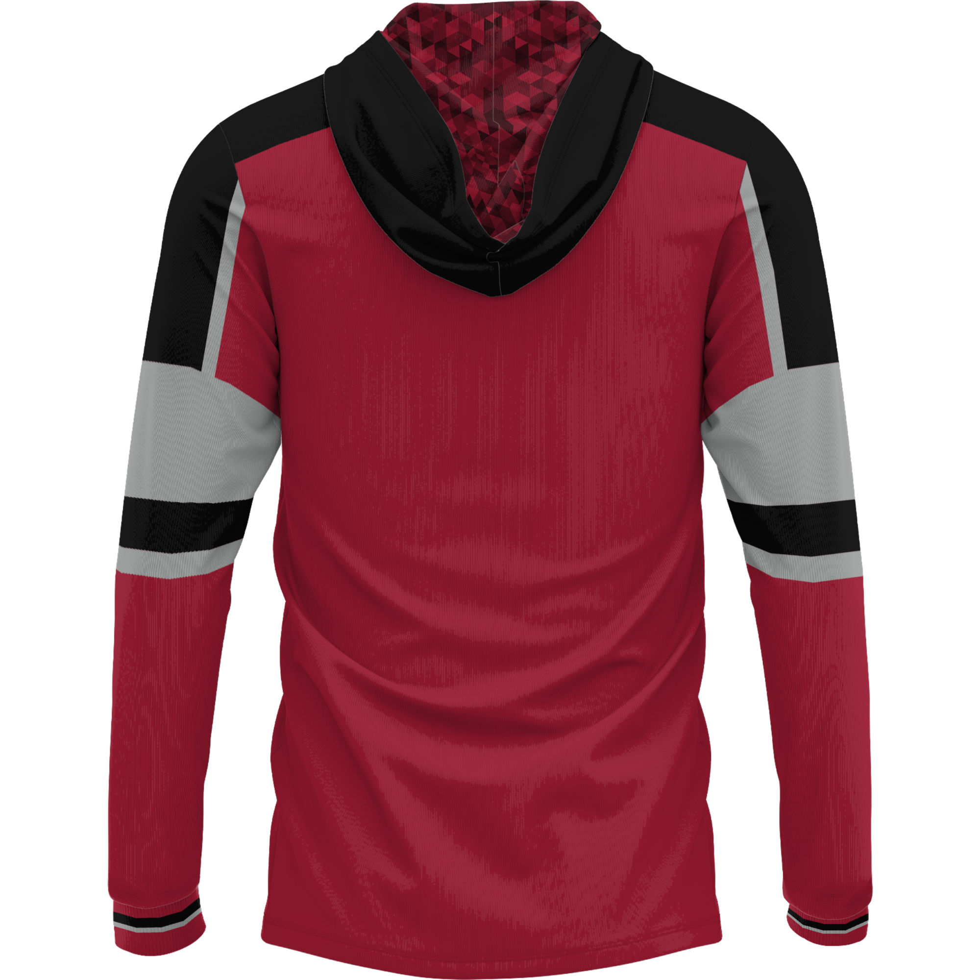 Men's Crimson Indiana University of Pennsylvania Crimson Hawks Long Sleeve Hoodie T-Shirt - Image 7