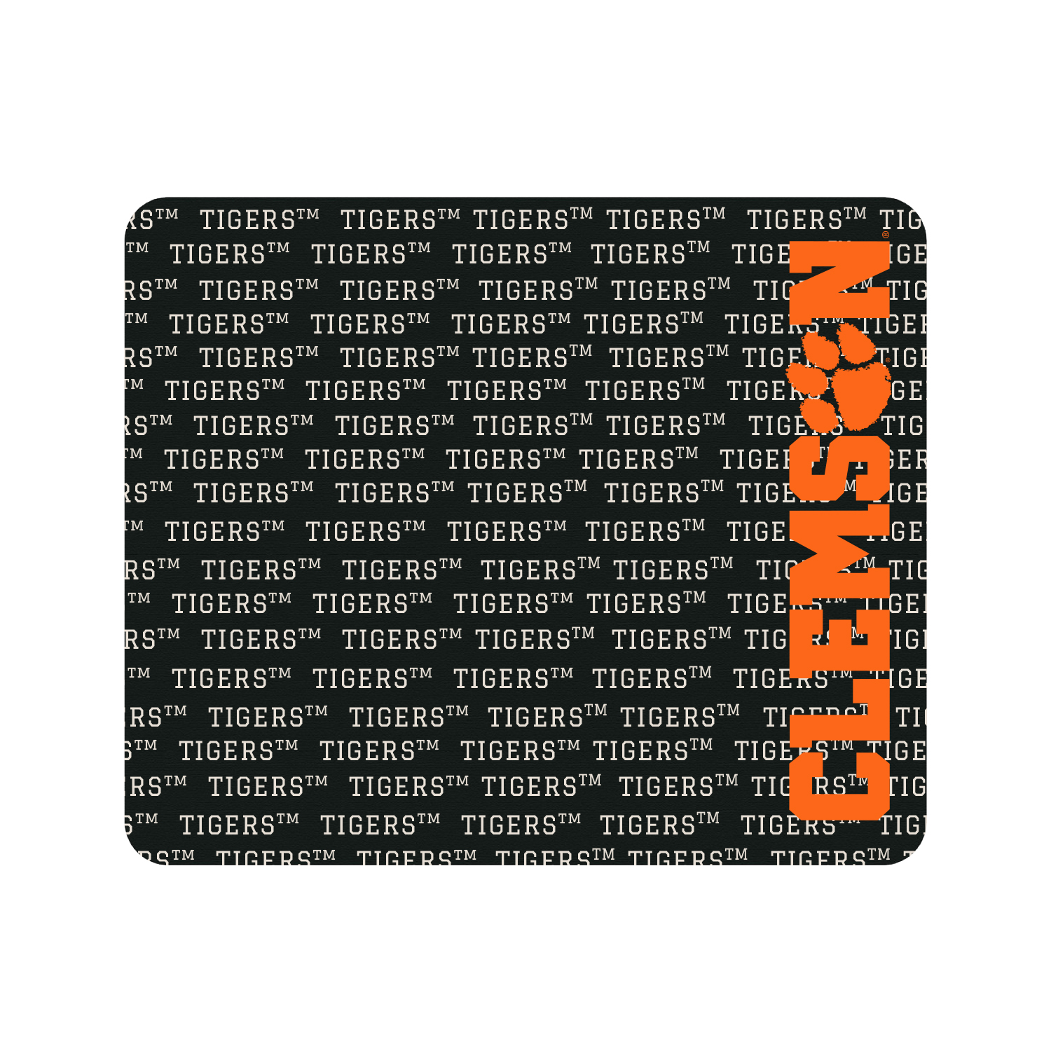 Black Clemson Tigers Repeat Text Mouse Pad - Image 2