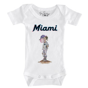 Infant Tiny Turnip White Miami Marlins Bubbles Bodysuit